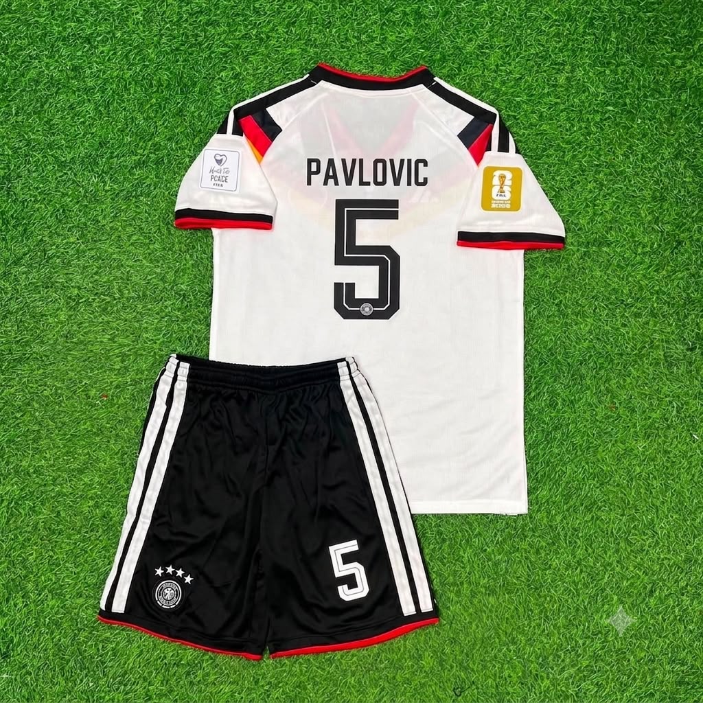 Aleksandar Pavlovic Germany 2026 World Cup Kids Home Football Jersey
