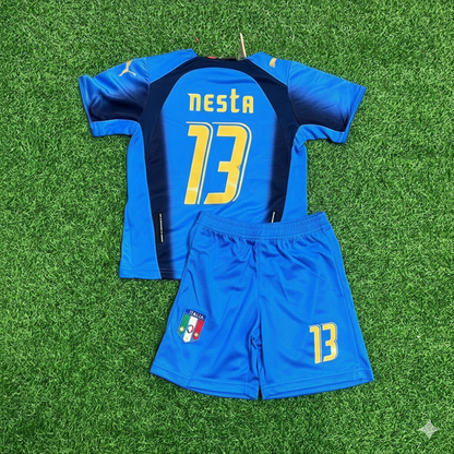 Italy World Cup 2006 Alessandro Nesta 13- Final Retro Kids Football Jersey Kinder