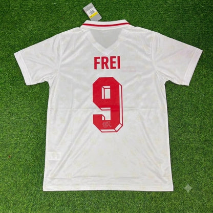 Alex Frei Switzerland White Retro Football Jersey Kit