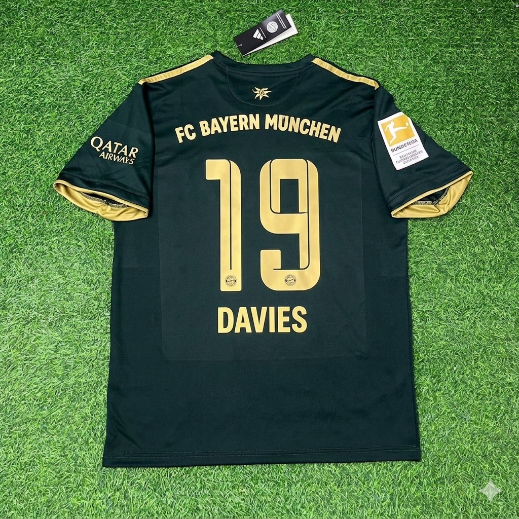 Alphonso Davies Bayern Munich 2021-2022 Oktoberfest Green Special Edition Football Jersey Kit