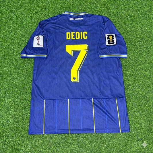 Bosnia and Herzegovina World Cup 2026 Amar Dedic Blue Football Jersey