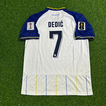Bosnia and Herzegovina World Cup 2026 Amar Dedic White Football Jersey