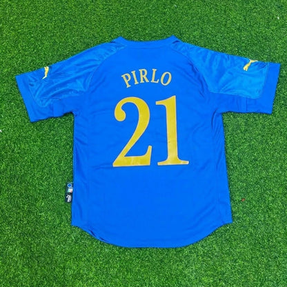 Italy World Cup 2004-2005 Andrea Pirlo Home Retro Football Jersey