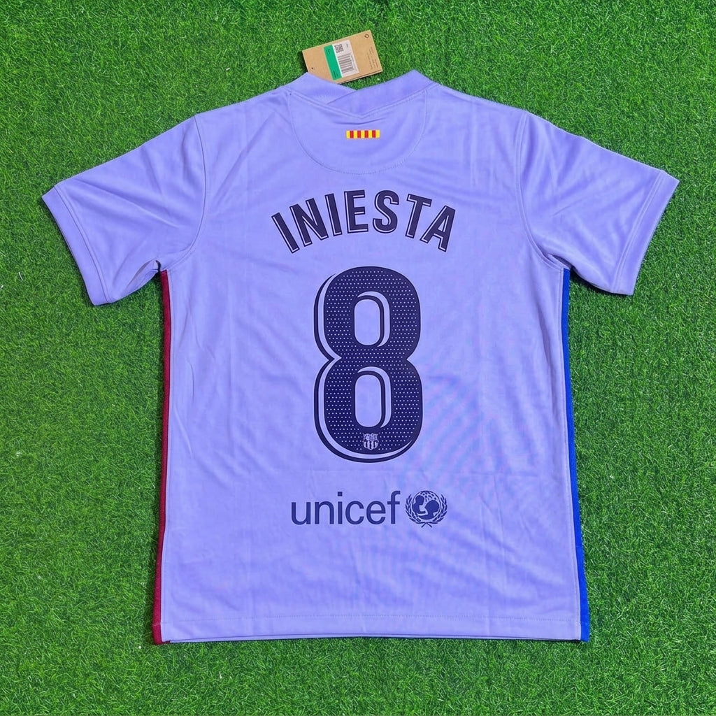 Andres Iniesta #8 Barcelona 2021 22 Season Retro Football Jersey
