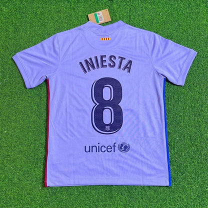 Andres Iniesta #8 Barcelona 2021 22 Season Retro Football Jersey