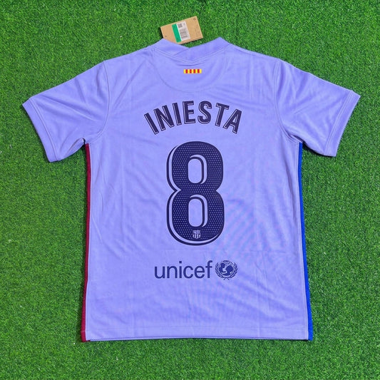 Andres Iniesta #8 Barcelona 2021 22 Season Retro Football Jersey