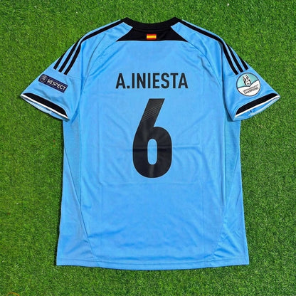 Andres Iniesta Spain EURO 2012 Final Retro Football Jersey