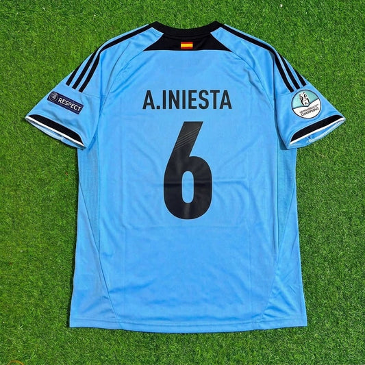 Andres Iniesta Spain EURO 2012 Final Retro Football Jersey