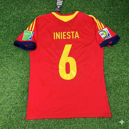 Andres Iniesta Spain 2013 Confederations Cup Retro Football Jersey
