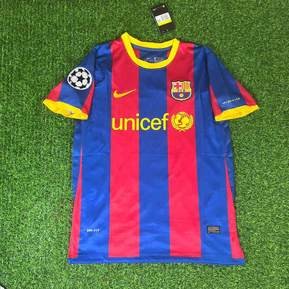 Andrés Iniesta 8 - FC Barcelona 2010 Home Blue Red Football Jersey Kit