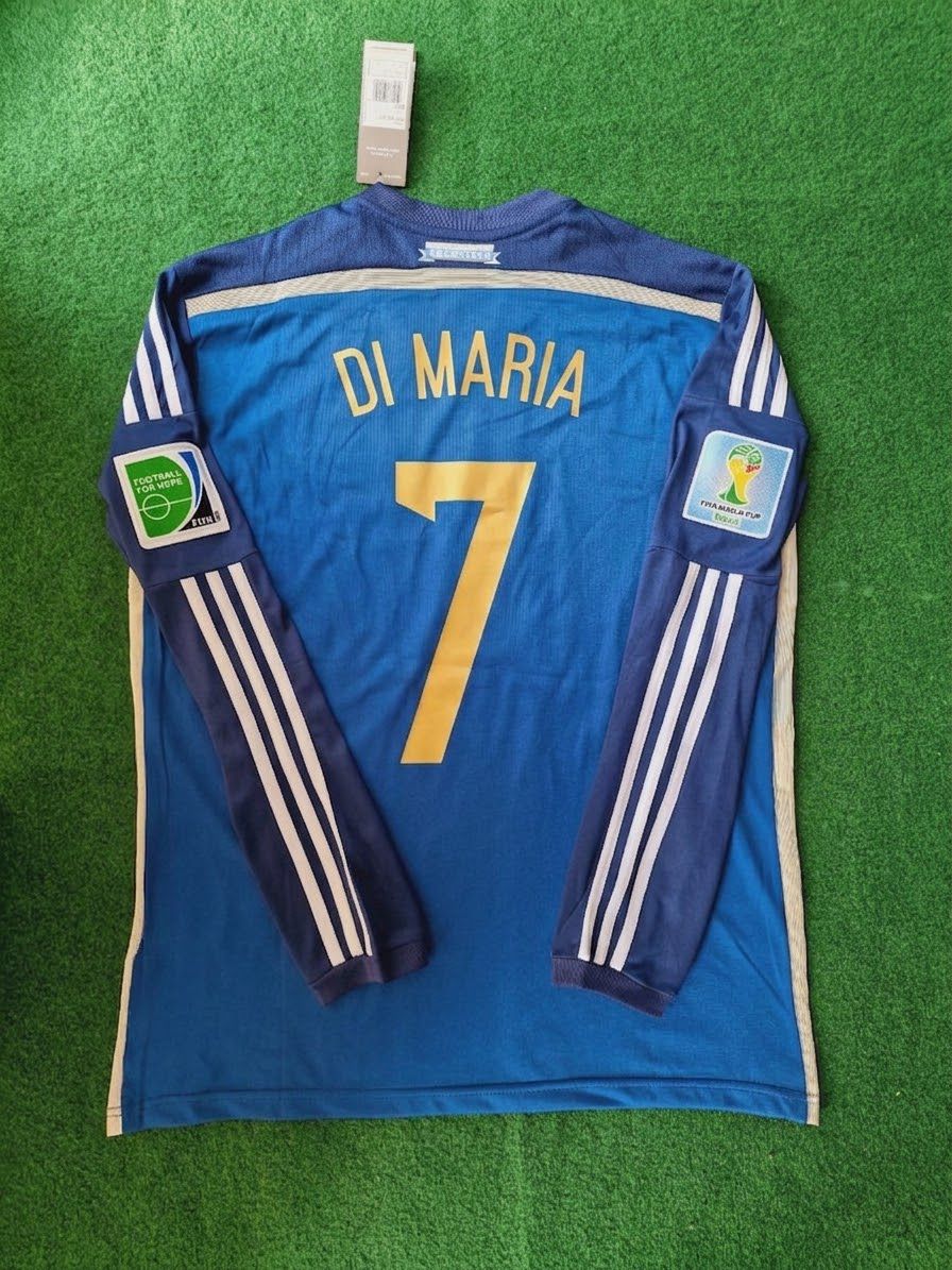 Angel Di Maria Argentina 2014 World Cup Retro Football Jersey Paradise Edition