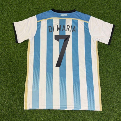 Angel Di Maria Argentina 2014 World Cup Home Retro Football Jersey