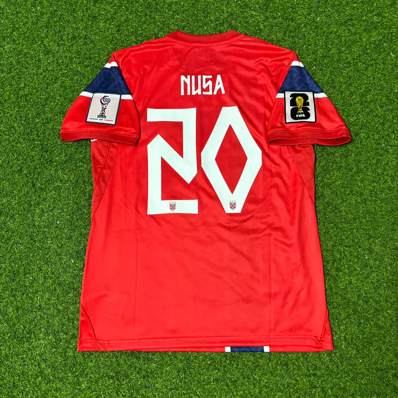 Norway World Cup 2026 Antonio Nusa #20 Home Football Jersey
