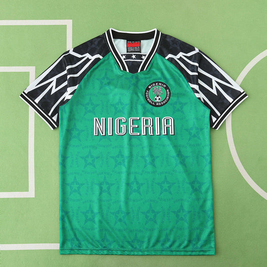 Season Nigeria 95/96 Home Retro Green Jersey Triko Soccer Kit