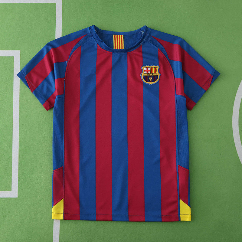 Barcelona 2005 Season Home Kids Retro Football Jersey