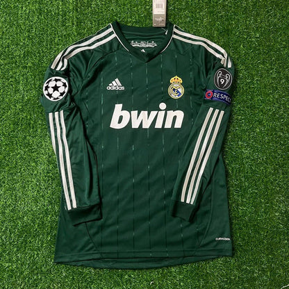 Gonzalo Higuain 20- Real Madrid 2012-2013 Champions League Green Long Sleeve Jersey Soccer Shirt