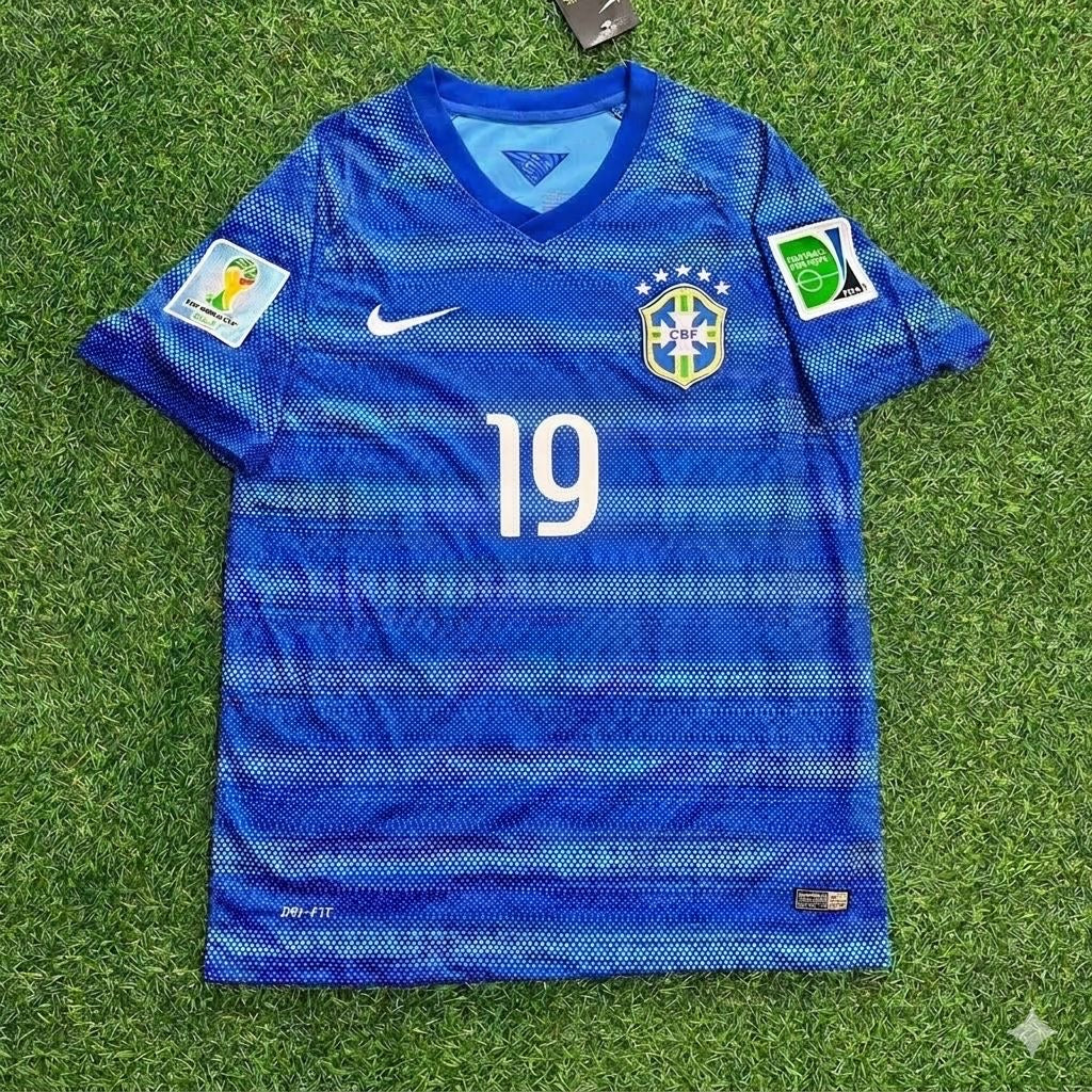 Willian 19- 2014 World Cup Retro Blue Football Jersey