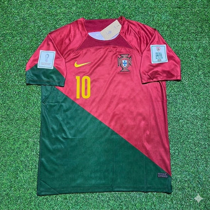 Portugal World Cup 2022 Bernardo Silva #10 Home Retro Football Jersey