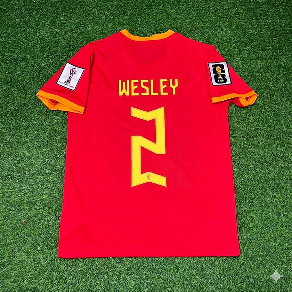 Wesley #2 Brazil 2026 World Cup Red Jersey Trikot