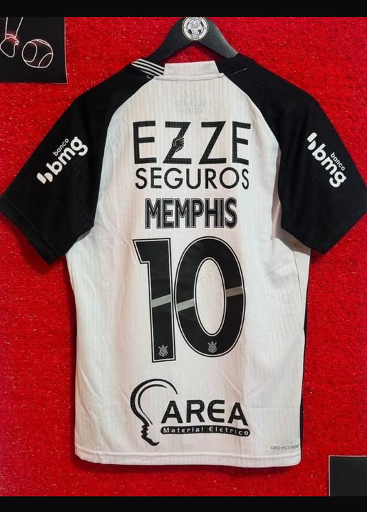 Memphis Depay Corinthians New Season 2026 White Football Jersey Trikot