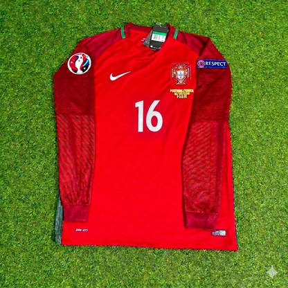 Portugal EURO 2016 Renato Sanches 16- Final Long Sleeve Retro Football Jersey