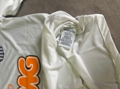 Santos FC Neymar Jr White Retro Long Sleeve Football Jersey Trikot