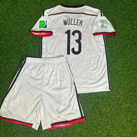 Germany World Cup 2014 Thomas Müller Retro Kids Football Jersey