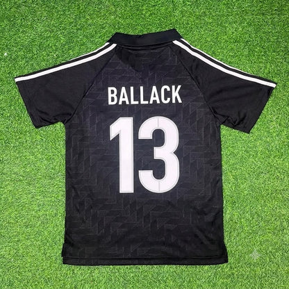 Michael Ballack Germany Deutschland Schwarzes Retro Fußballtrikot Jersey