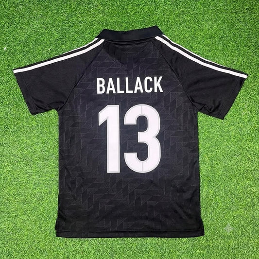 Michael Ballack Germany Deutschland Schwarzes Retro Fußballtrikot Jersey
