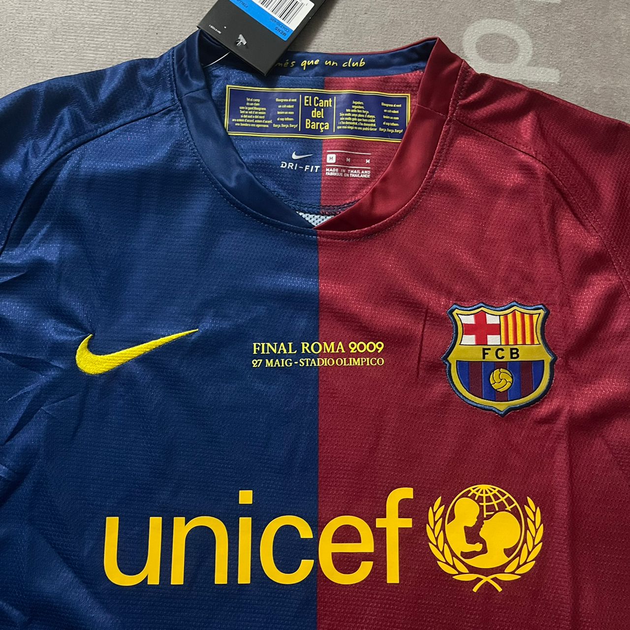 Lionel Messi Barcelona 2009 Roma Final Retro Football Jersey
