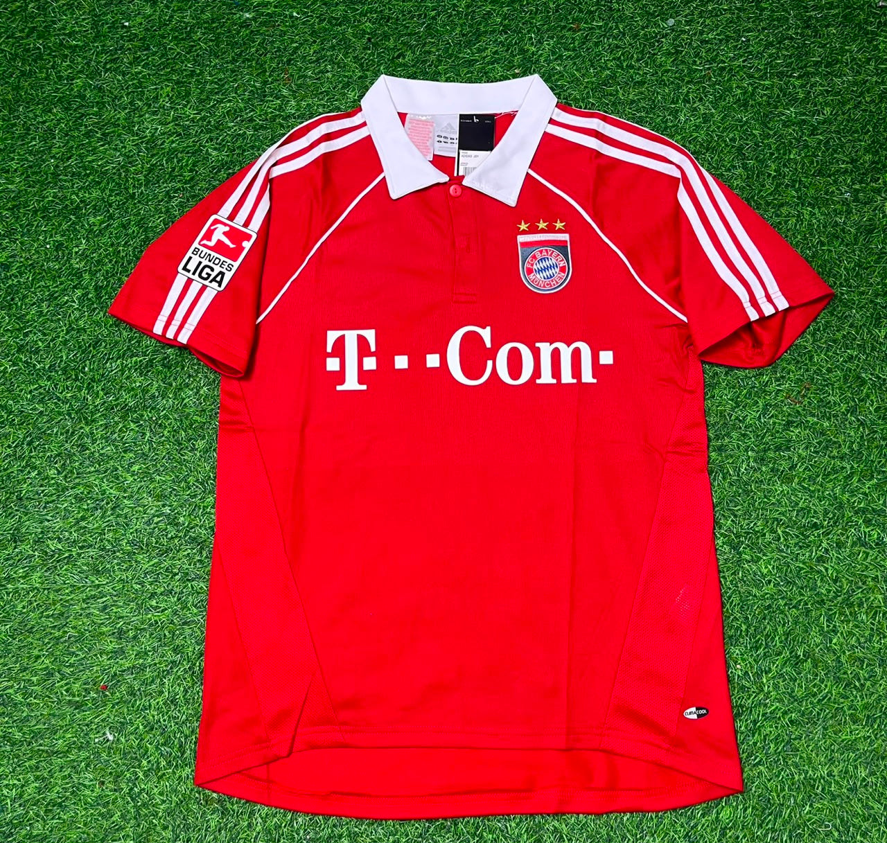 Bayern Munich 2005 06 Bundesliga Red Home Retro Football Jersey Kit