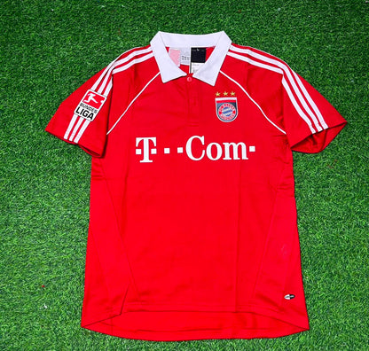 Bayern Munich 2005 06 Bundesliga Red Home Retro Football Jersey Kit