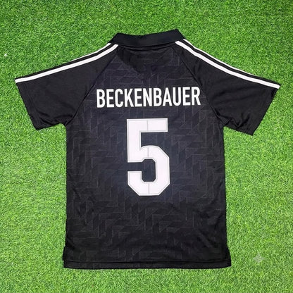 Franz Beckenbauer Germany Deutschland Schwarzes Retro Fußballtrikot Jersey