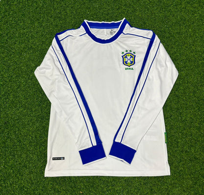 Brazil World Cup 1998 Long Sleeve Retro Football Jersey