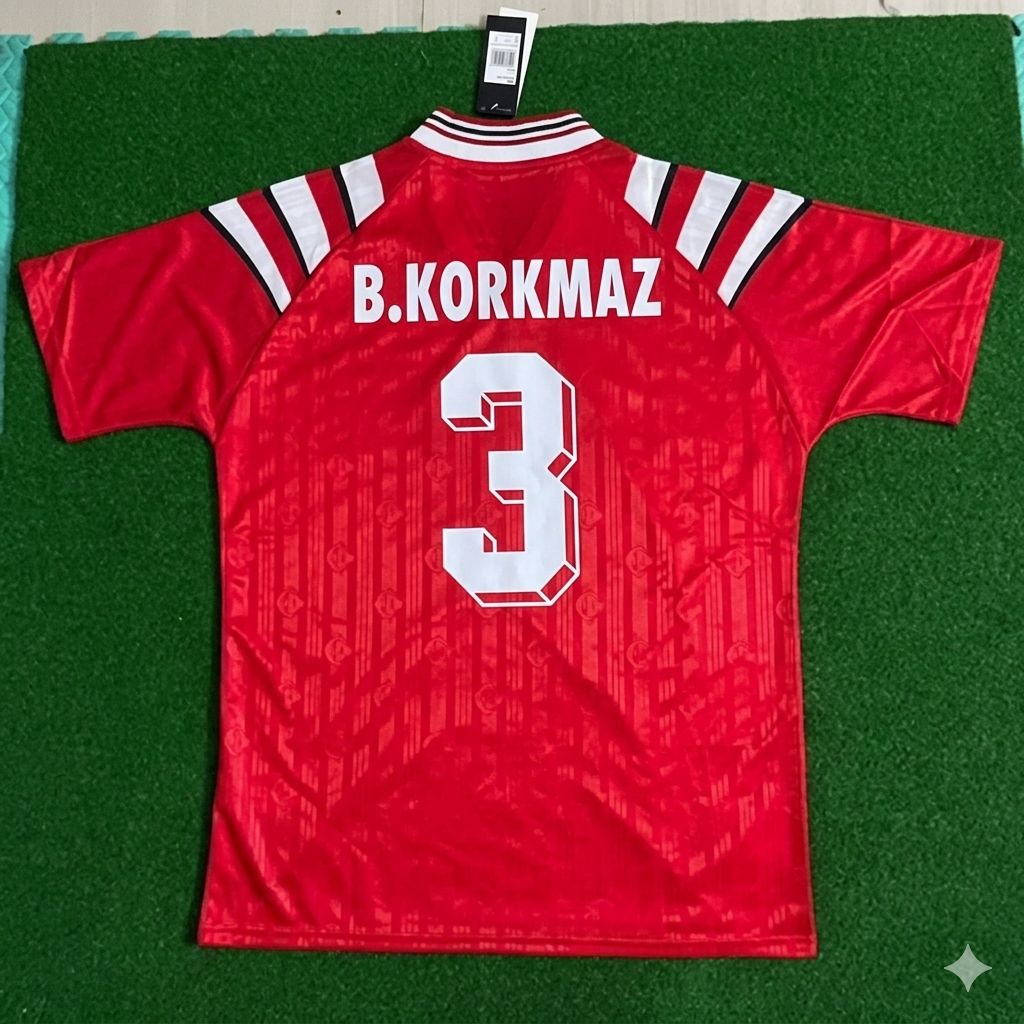 Bülent Korkmaz Türkiye Turkey Red Nostalgic Retro Football Jersey Kit