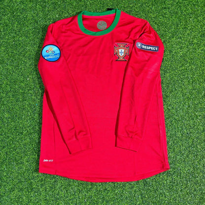 Portugal EURO 2012 Raúl Meireles #16 Long Sleeve Retro Football Jersey