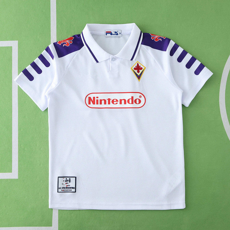Fiorentina 1998 Away Kids Retro Football Jersey Kit