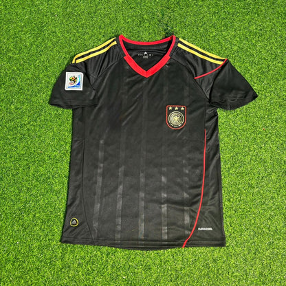 Germany World Cup 2010 Deutschland Black Retro Football Jersey