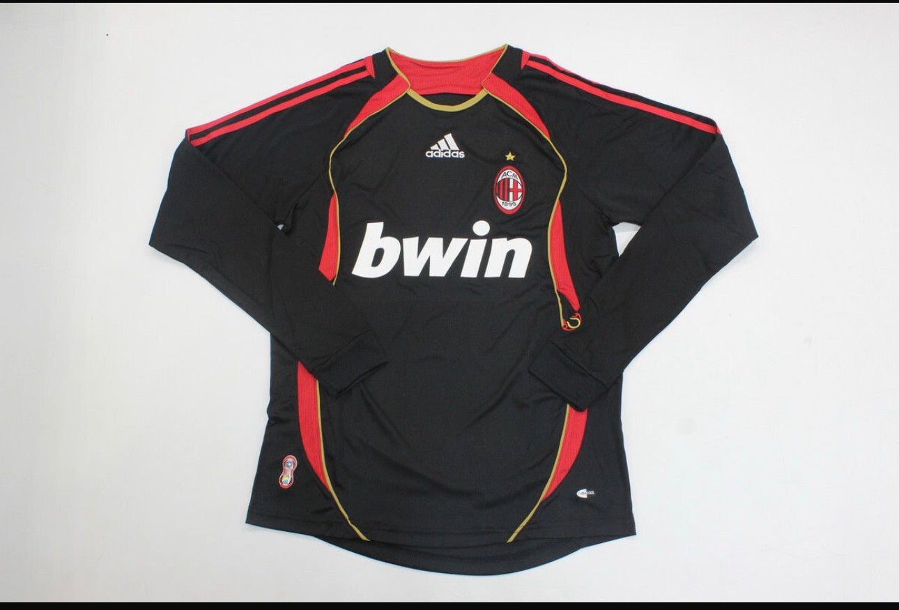Milan 2006/07 Retro Black Long sleeve Football Jersey
