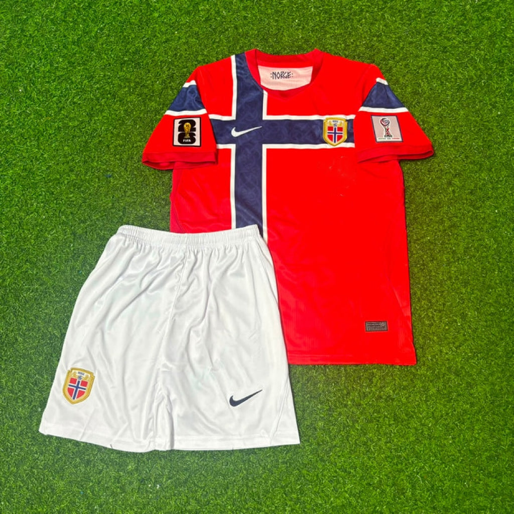 Norway World Cup 2026 Sander Berge Kids Football Jersey