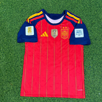 Dani Olmo #10 Spain Two Star 2026 World Cup Champions Home Football Jersey