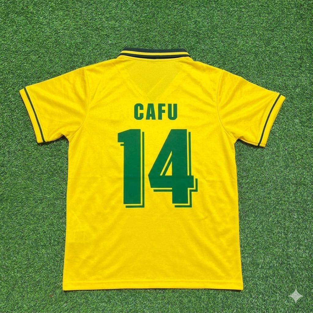 Brazil World Cup 1994 Cafu #14 Final Retro Football Jersey
