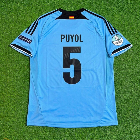 Carles Puyol Spain EURO 2012 Final Retro Football Jersey