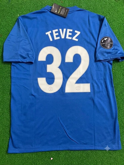 Carlos Tevez Manchester United 2008 Champions League Retro Football Jersey