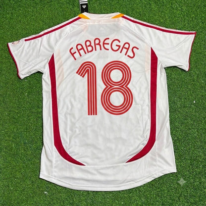 Spain World Cup 2006 Cesc Fabregas White Retro Football Jersey