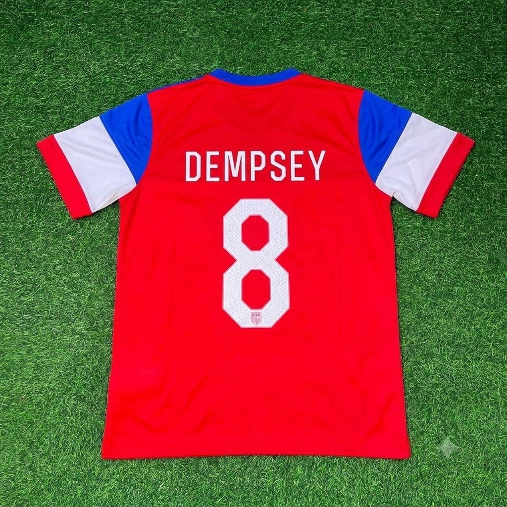 USA USMNT Clint Dempsey 2014 Away Retro Football Jersey