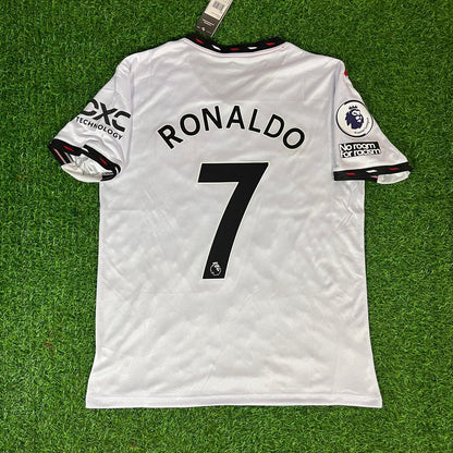 Cristiano Ronaldo Manchester United White 2022 2023 Premier League Football Jersey