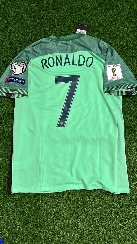 Cristiano Ronaldo Portugal Green 2018 World Cup Retro Jersey