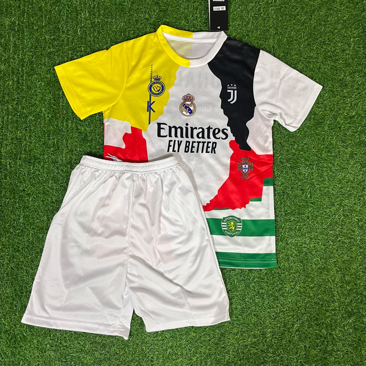Cristiano Ronaldo #cr7 GOAT Combo All Teams Special Kids Jersey KinderTrikot Maillot Enfant