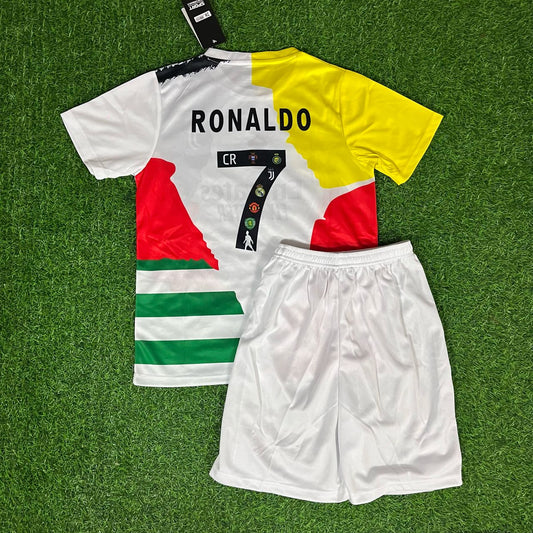 Cristiano Ronaldo #cr7 GOAT Combo All Teams Special Kids Jersey KinderTrikot Maillot Enfant
